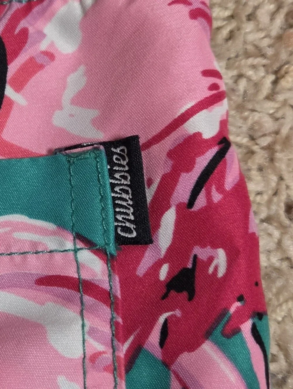 Chubbies Pink Flamingo Print Shorts - Green & Pink